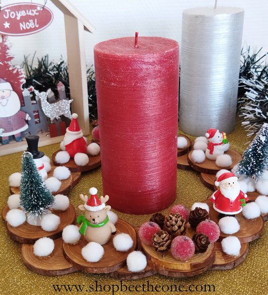 Couronne de Noël décorative pour centre de table