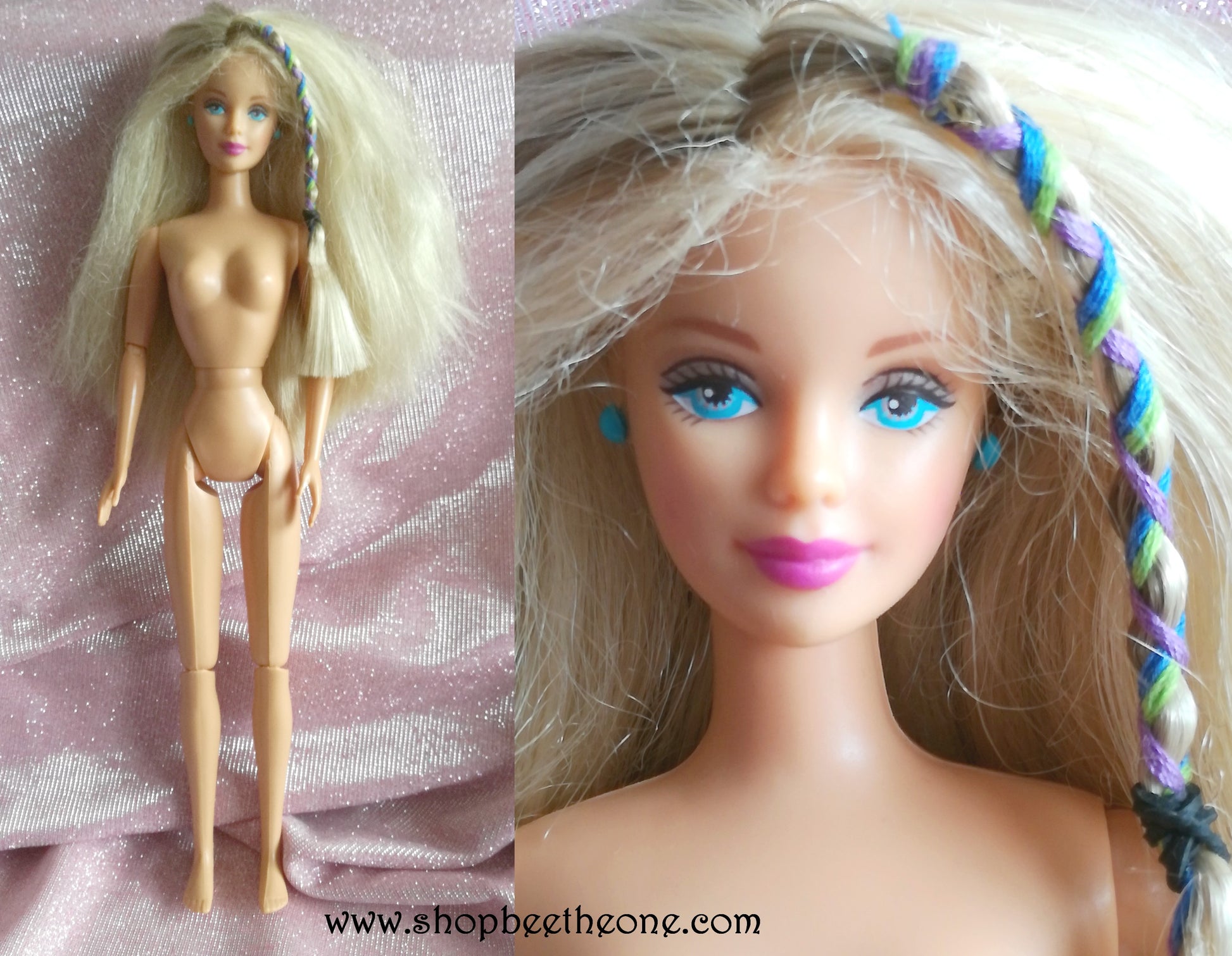 Barbie Tie Dye (Tendance mode) Mattel 1998 Poupée nue – Bee