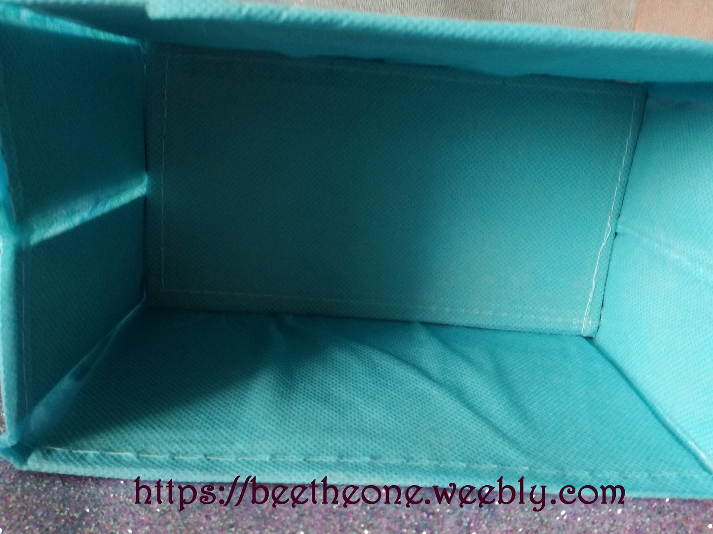 Boîte de rangement multi-poches transportable en toile - Bleue