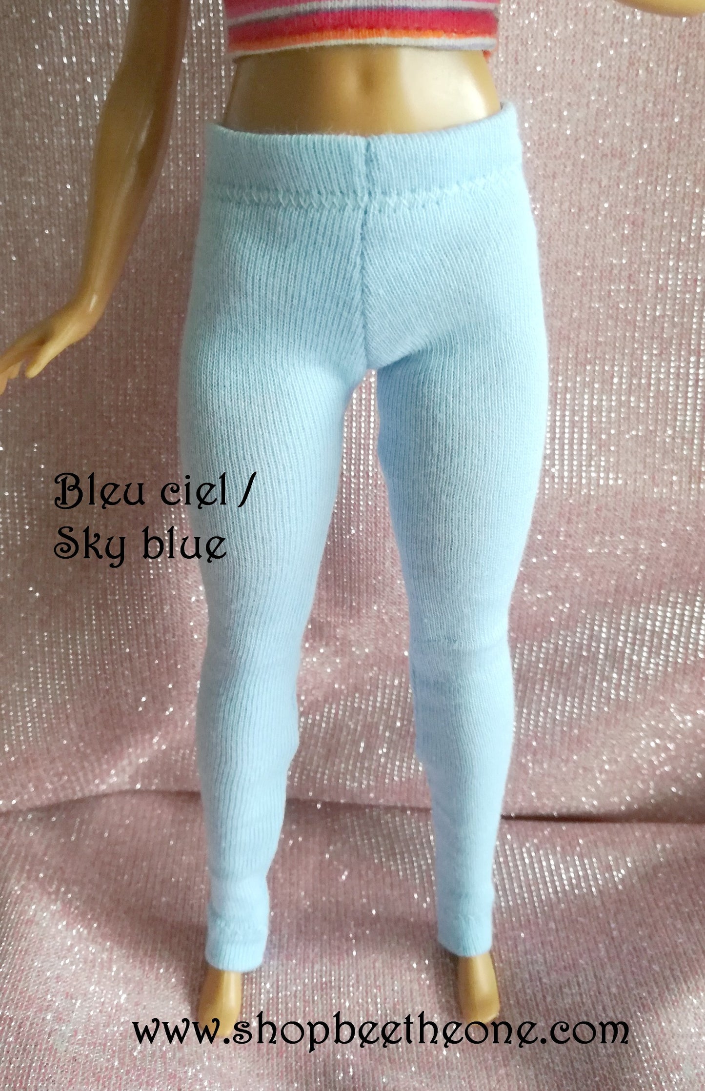 Pantalon collant leggings long pour poupées Barbie - 11 couleurs - 4 tailles - Collection Basics - par Bee the One