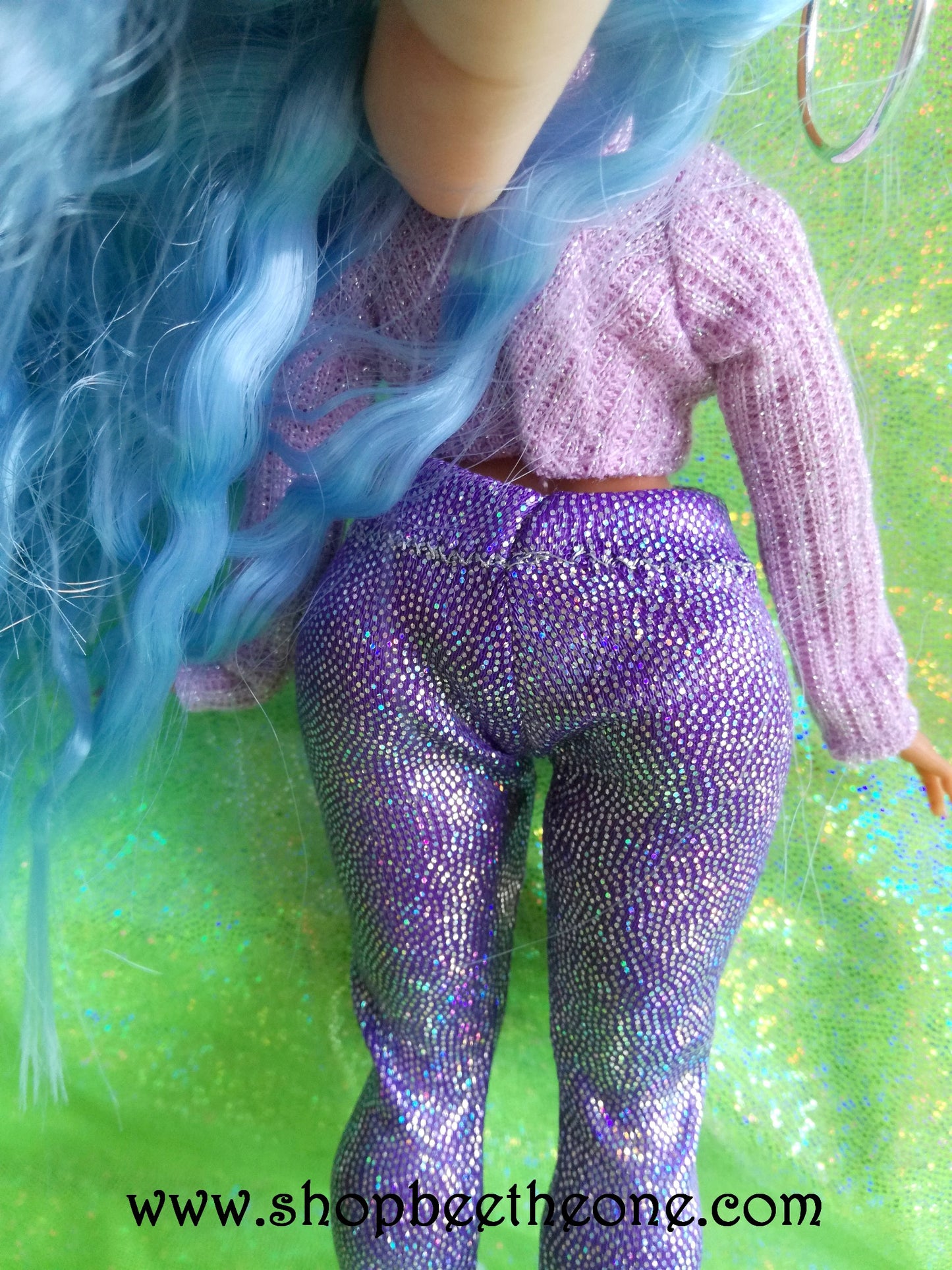 Pantalon collant leggings long imprimé holographique pour poupées L.O.L Surprise! O.M.G - 13 coloris - Collection Basics - par Bee the One