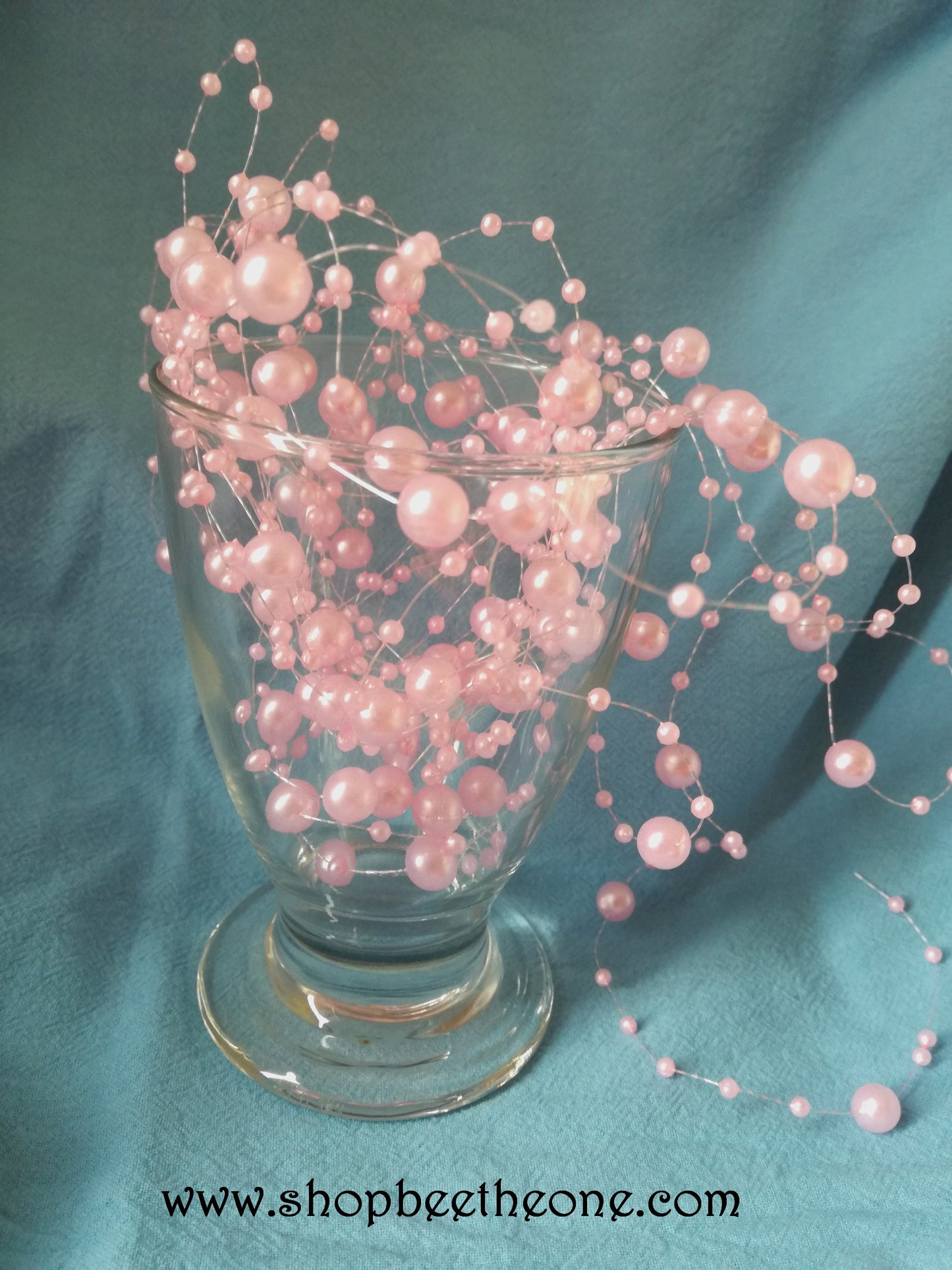 Guirlande de perles synthétiques - vendu au mètre - 3 coloris disponibles
