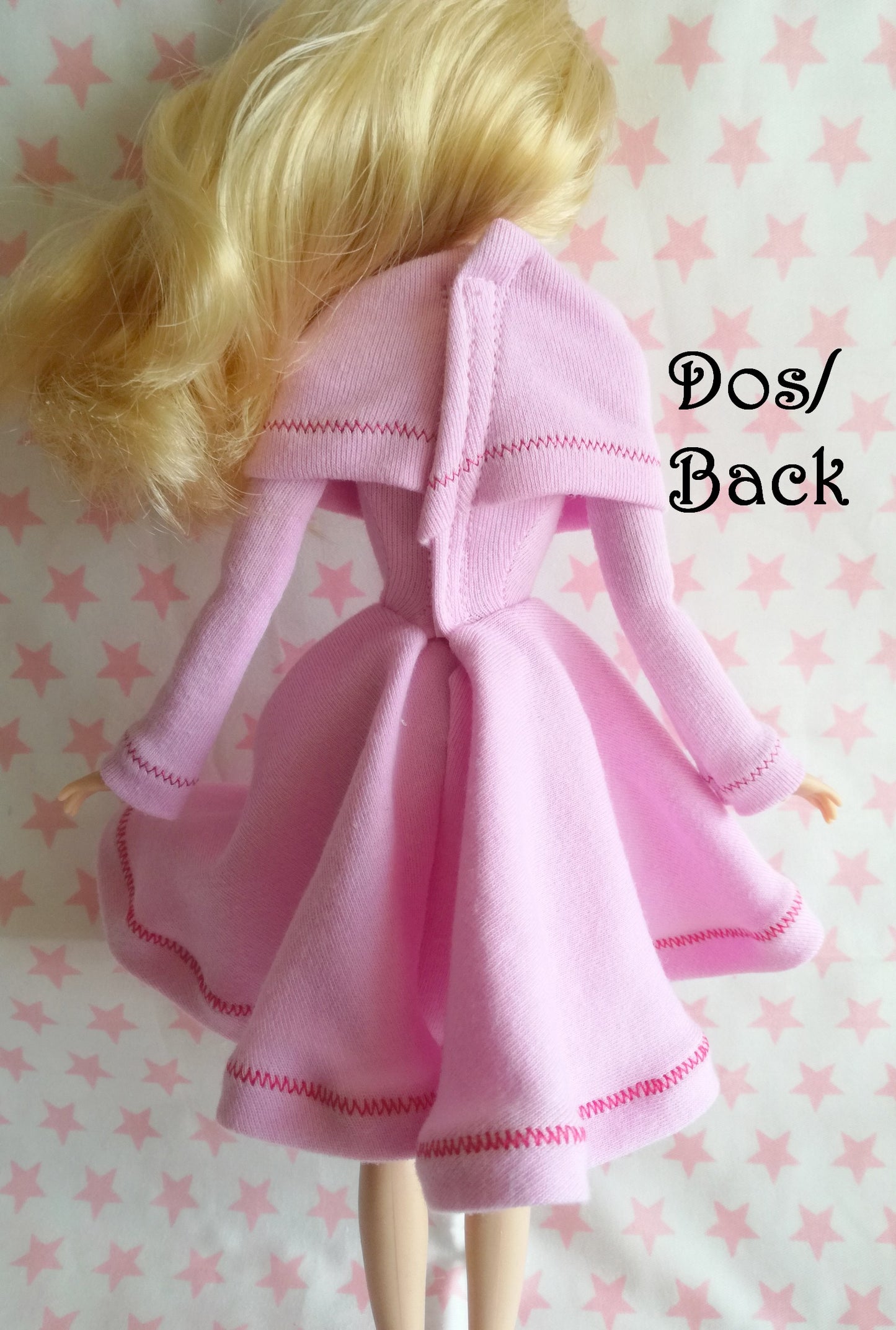 Robe mi-longue à col Bardot pour poupées Disney Princesses (Store et Hasbro) - 3 coloris - Collection Basics - Marque Zambara