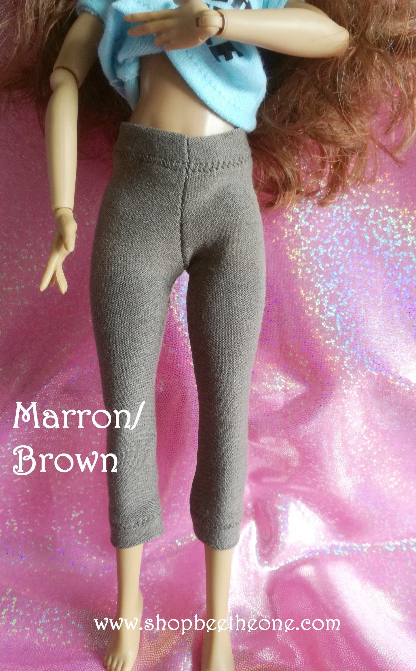 Pantalon collant leggings 7/8 pour poupées Disney Descendants (Hasbro) - 7 coloris - Collection Basics - Marque Zambara
