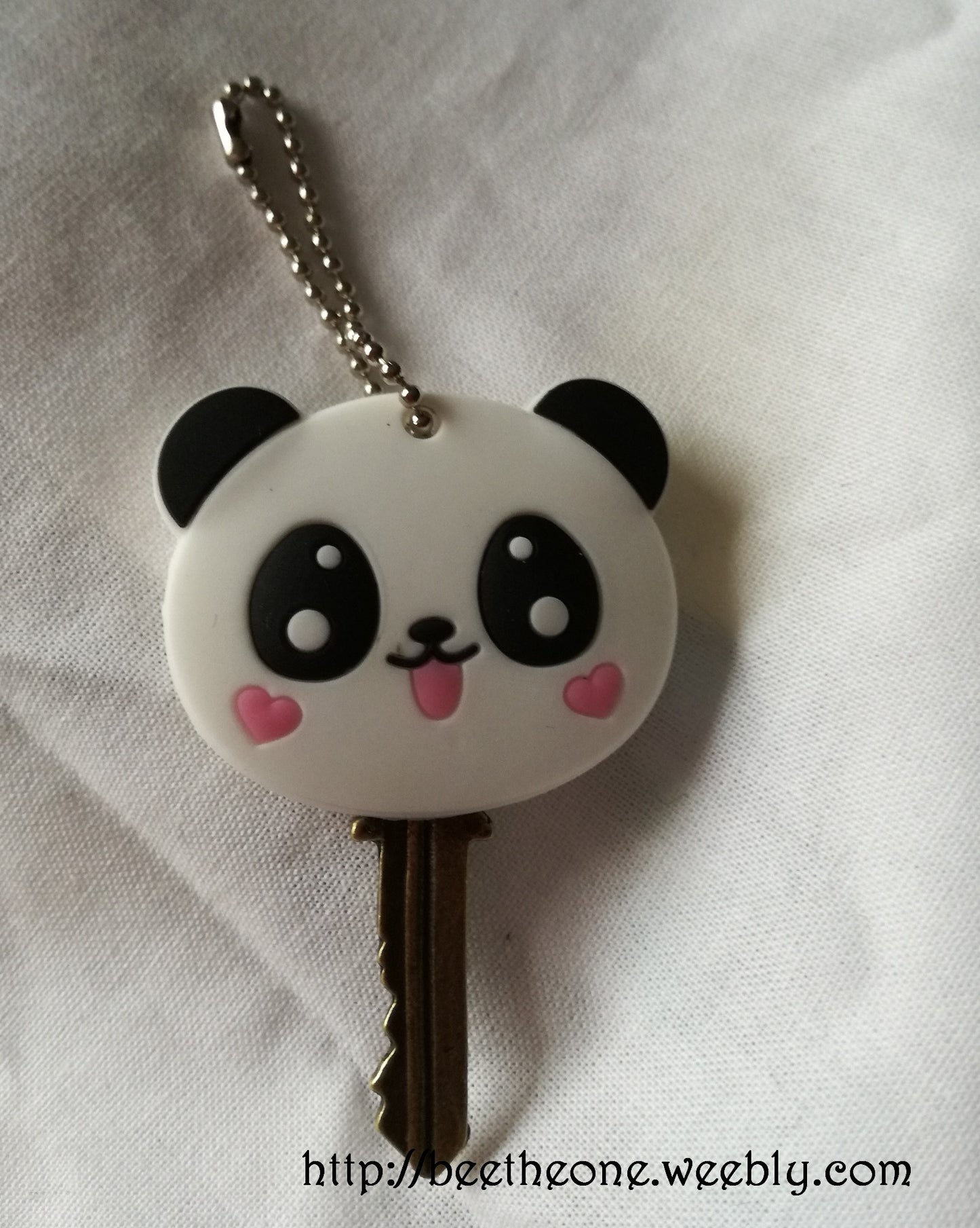 Cache-clé kawaii Panda coeur