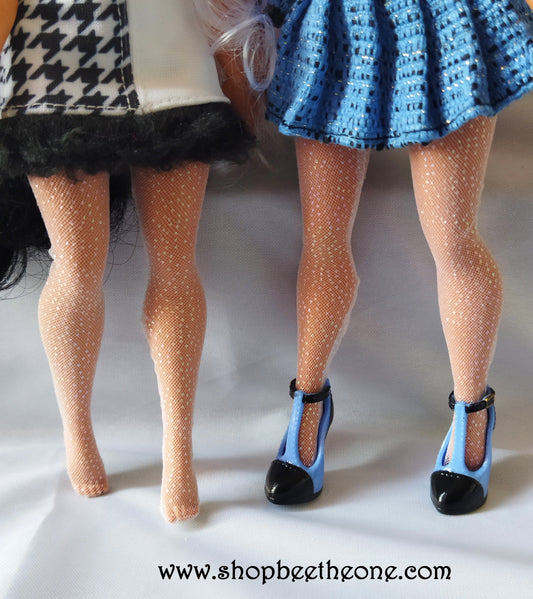 Collant en maille à paillettes holographique pour poupées L.O.L Surprise! O.M.G - Blanc - Collection Basics - par Bee the One