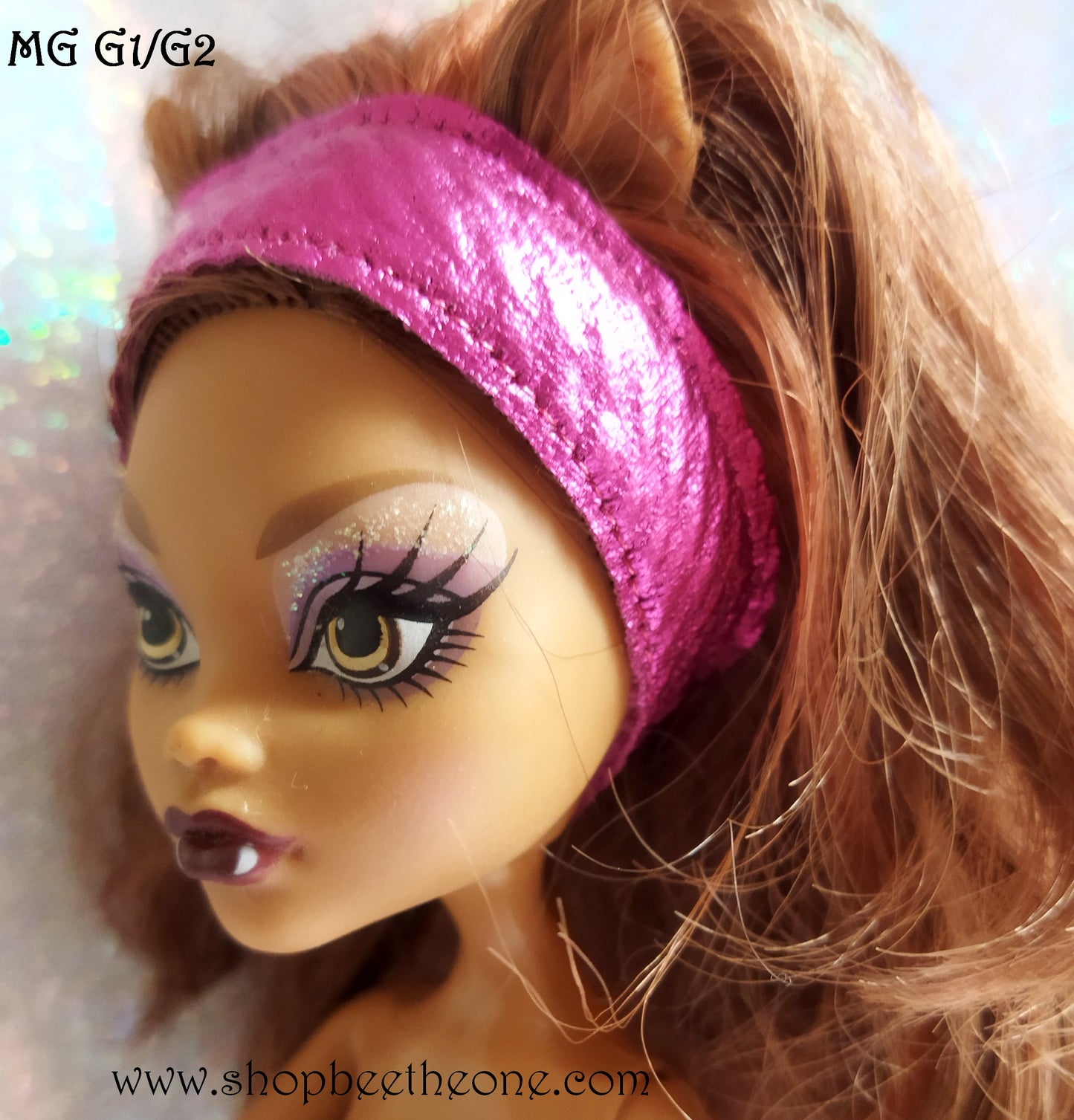 Bandeau de tête brillant pour poupées Monster High/Ever After High/Hairmazing - 3 coloris - Collection Glitter Party - par Bee the One