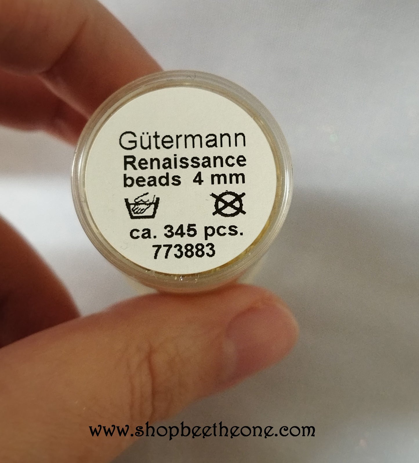 Lot de 10 Perles rondes en verre Gütermann Renaissance - 4 mm - 2 coloris