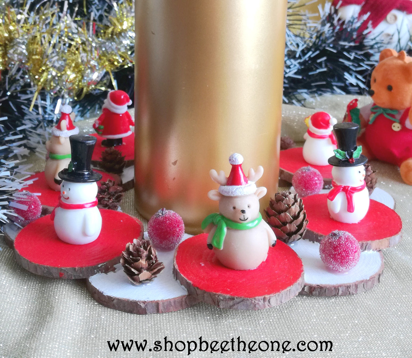 Couronne de Noël décorative pour centre de table - Marque Zambara