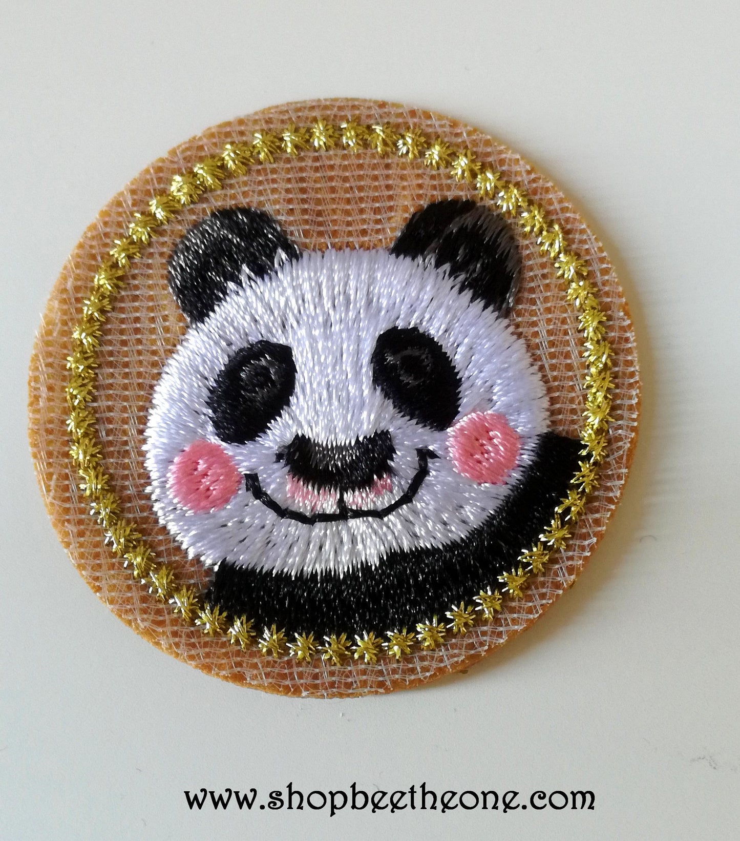 Petit écusson patch applique Panda rond - 4,5 cm (à coudre ou repasser)