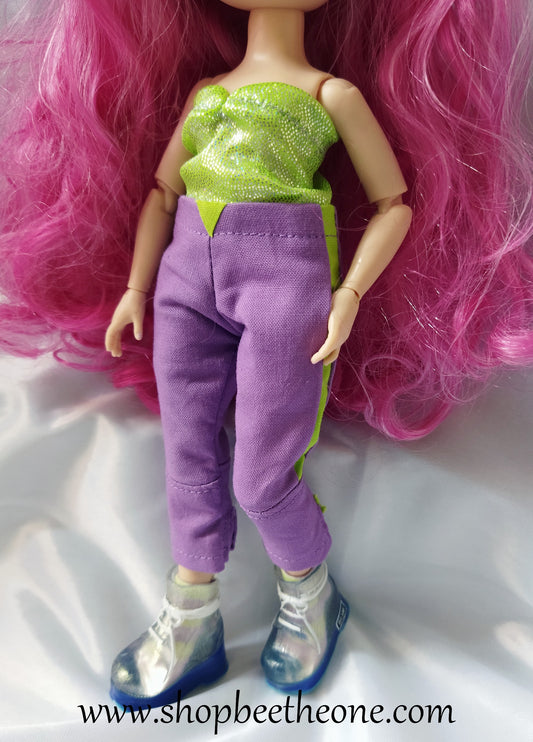 Pantacourt pour poupées Rainbow High - Violet/vert - Collection Cosplay Club - par Bee the One