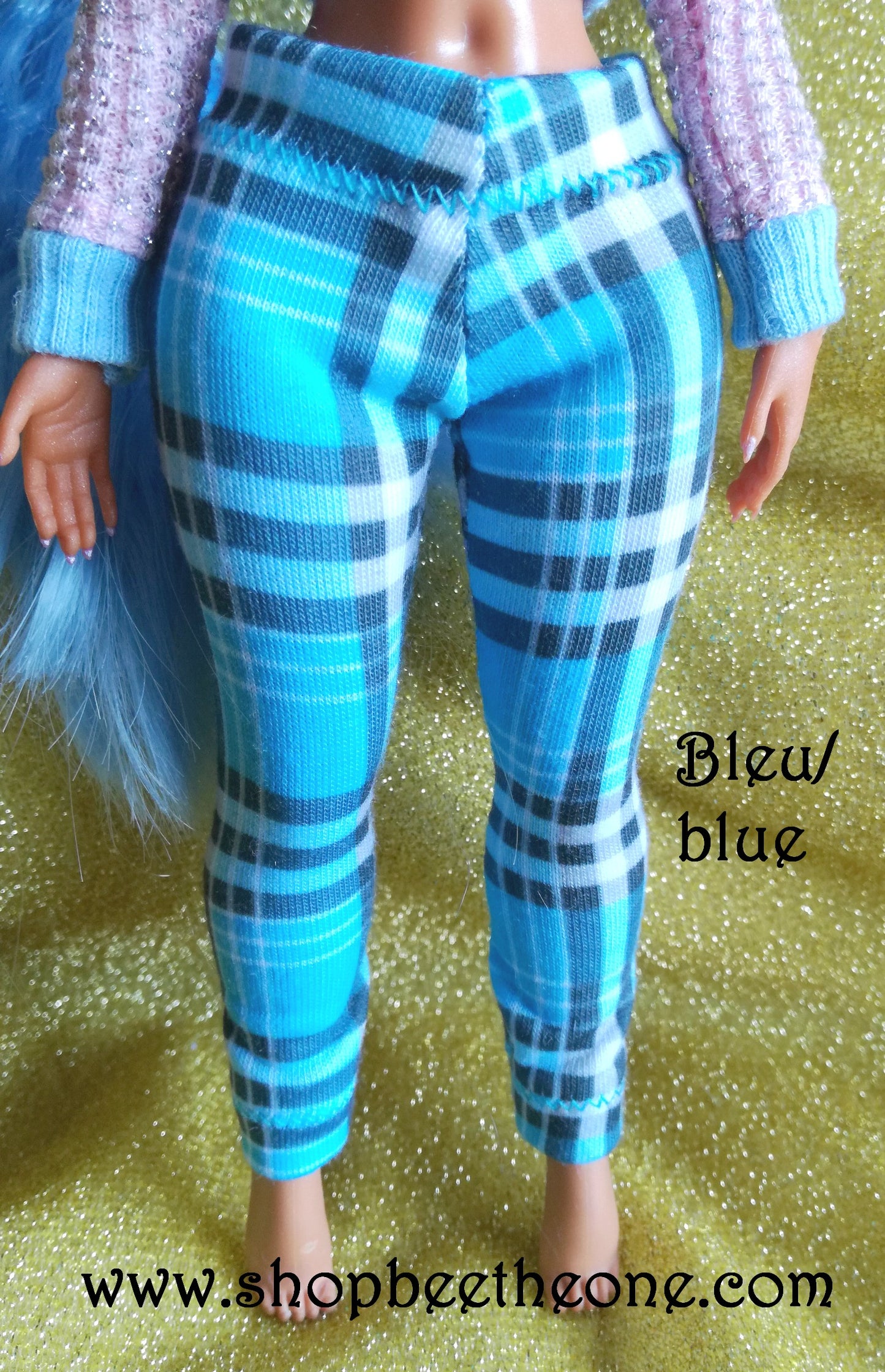Pantalon collant leggings long motif tartan pour poupées L.O.L Surprise! O.M.G - 3 coloris - par Bee the One - Collection Basics