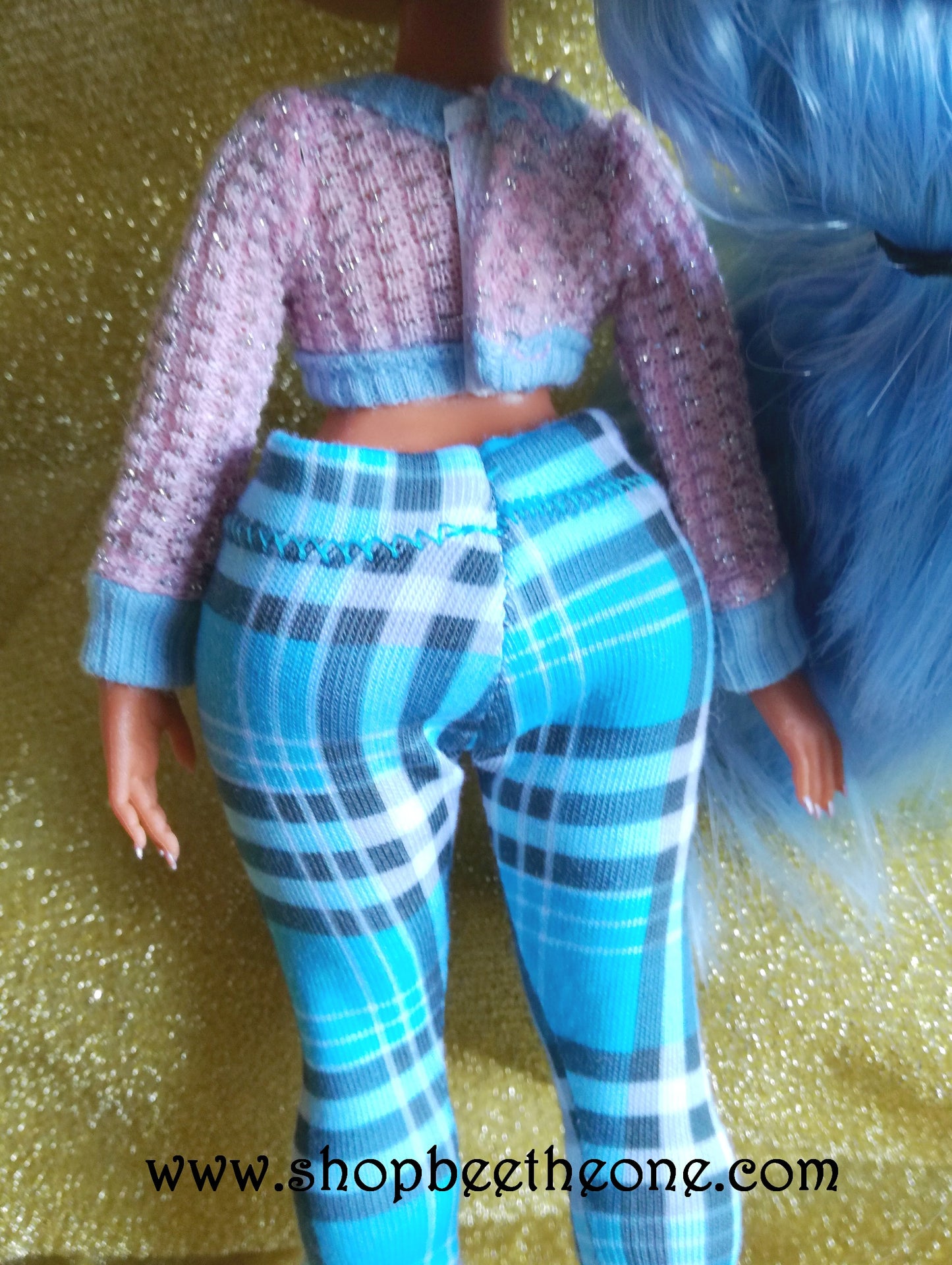 Pantalon collant leggings long motif tartan pour poupées L.O.L Surprise! O.M.G - 3 coloris - par Bee the One - Collection Basics