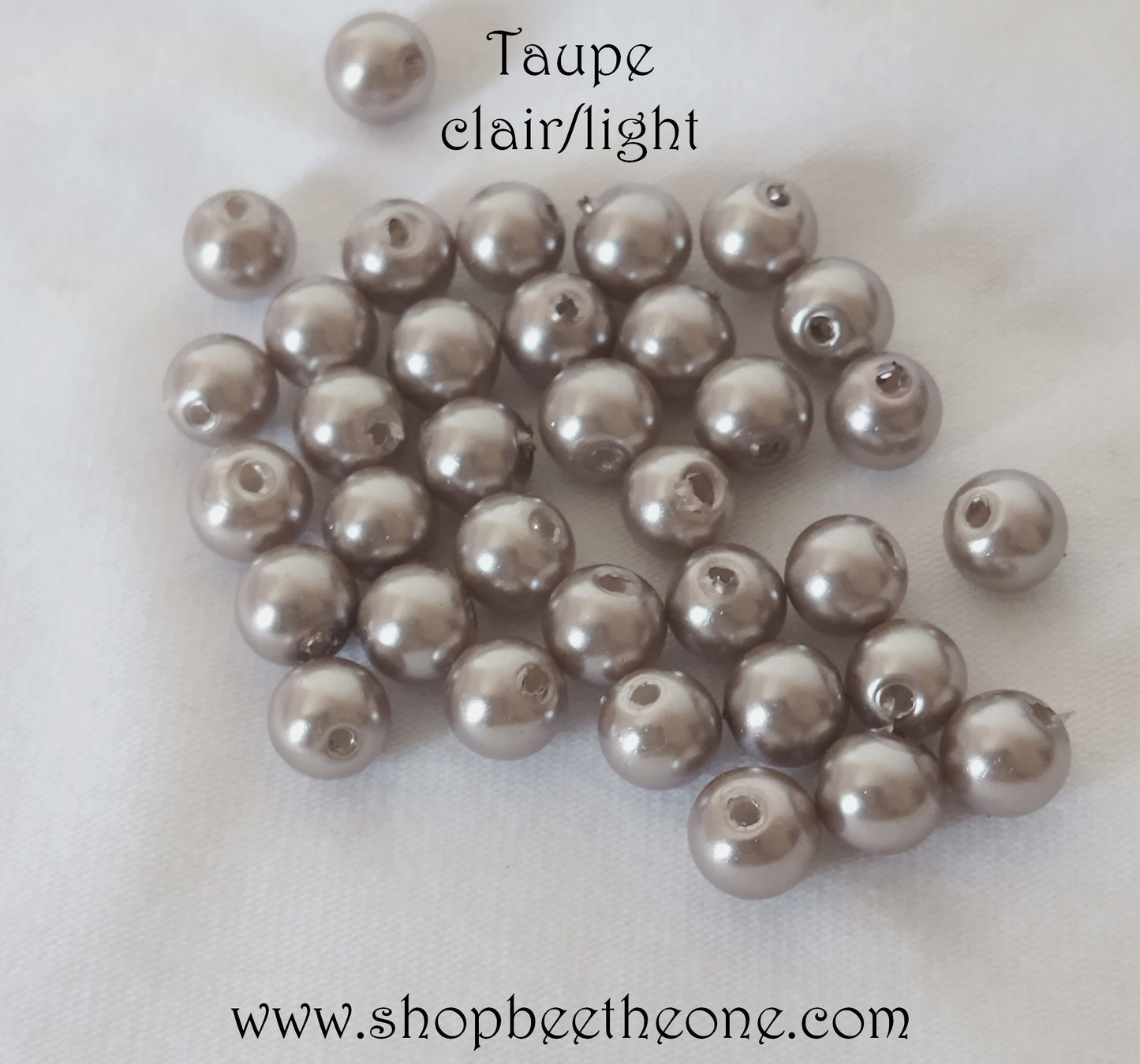 Perle ronde en plastique - 5-6 mm - camaïeu de brun au choix