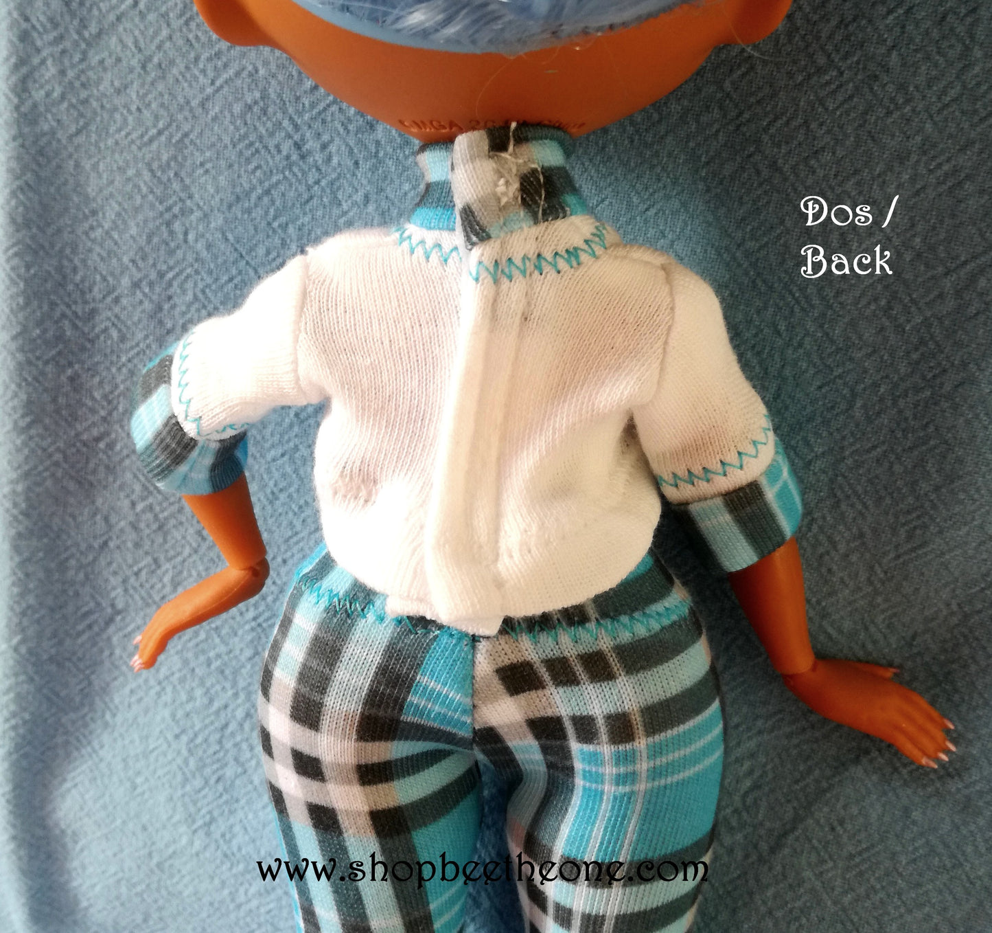 T-shirt manches courtes à revers tartan pour poupées L.O.L Surprise! O.M.G - 4 coloris - par Bee the One - Collection Basics