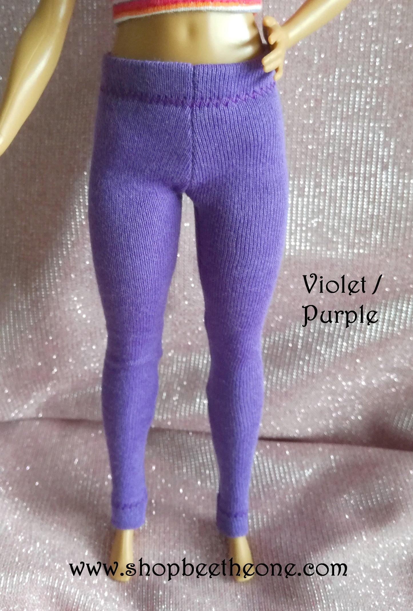 Pantalon collant leggings long pour poupées Barbie - 11 couleurs - 4 tailles - Collection Basics - par Bee the One