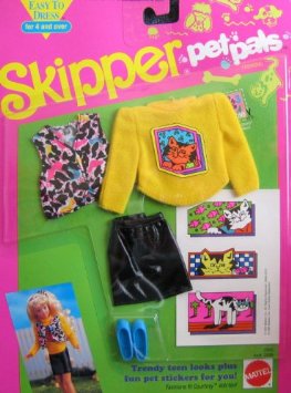 Habillage Skipper Mode Junior (Pet Pals) #2956 - Mattel 1991 - Vêtements