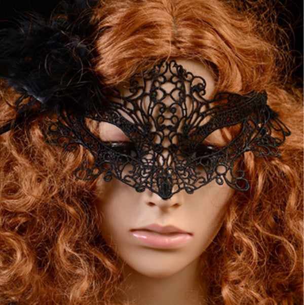 Masque vénitien en dentelle - Pour fêtes ou jeux costumés, carnavals, Halloween - Inspiré par 50 Nuances de Grey - 2 modèles