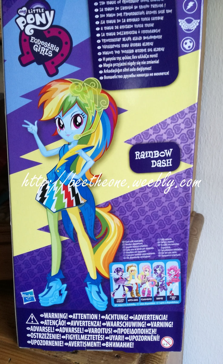 Poupée Equestria Girl Look Fluo - Hasbro - 2014 - Rainbow Dash
