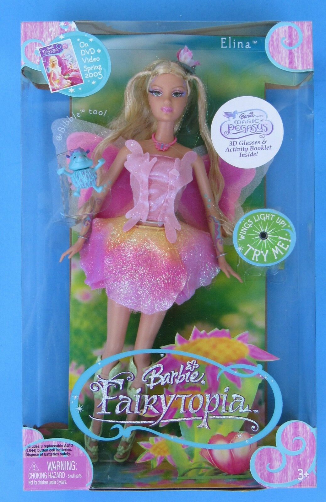 Barbie Fairytopia - Elina - poupée lumineuse avec de vrais cils - Mattel 2005 - Poupée - Vêtement