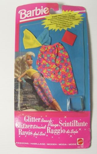 Habillage Barbie Plage Scintillante (Glitter Beach) - Mattel 1992 - Pantacourt
