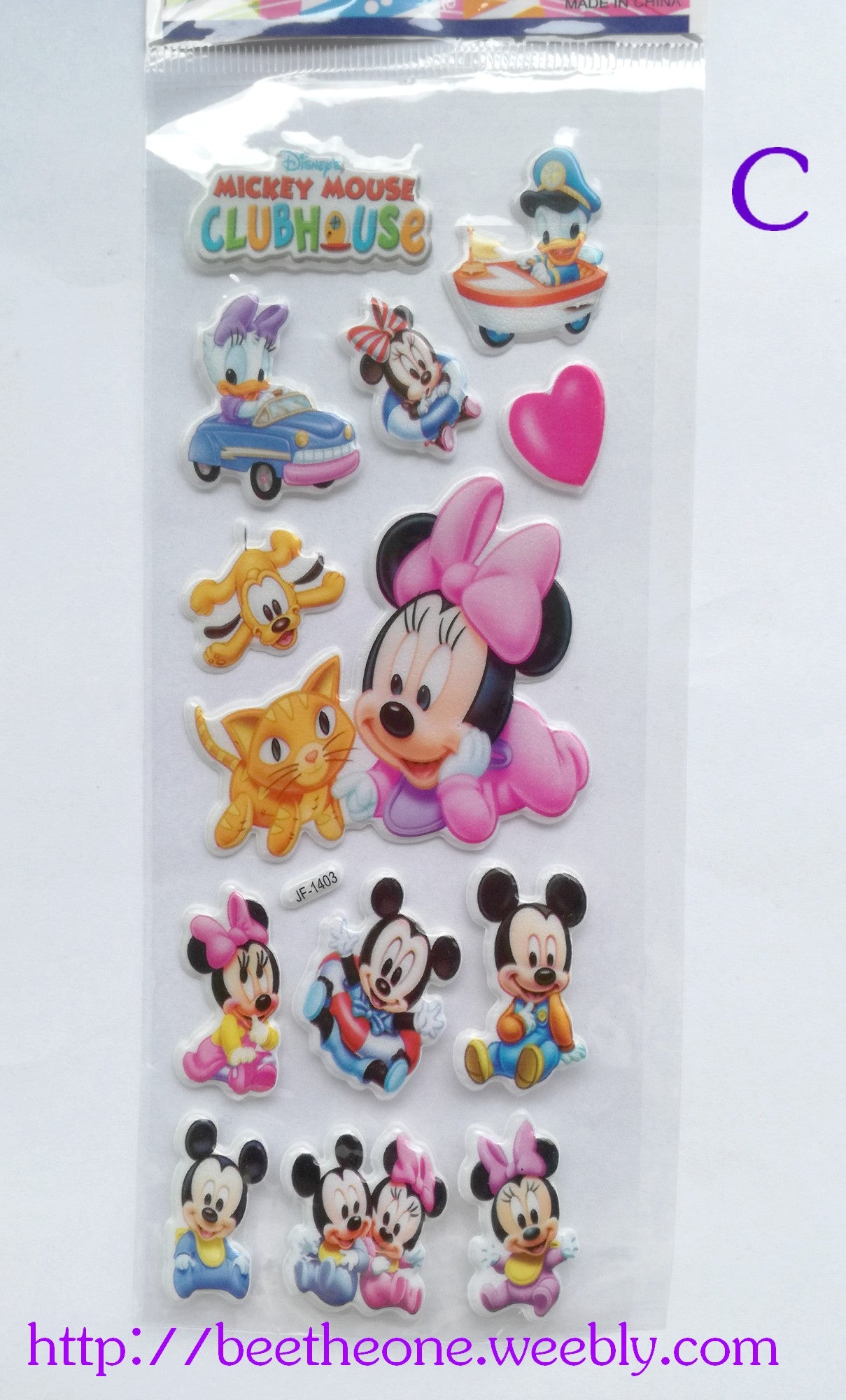 Planche de stickers Baby Mickey - 5 modèles