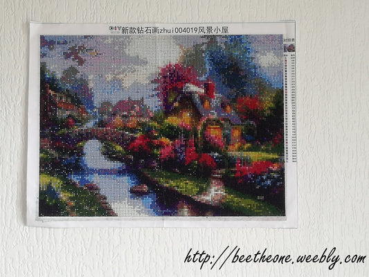 Tableau 3D Strass "Le Village"