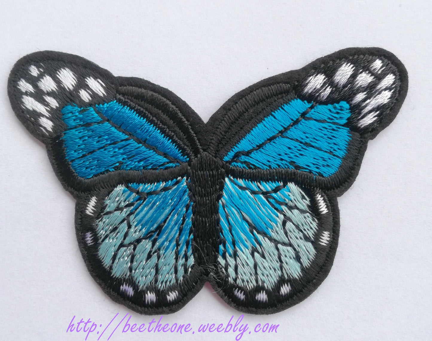 Applique écusson patch thermocollant Papillon monarque dégradé (à coudre ou repasser) - 2 tailles - 12 coloris