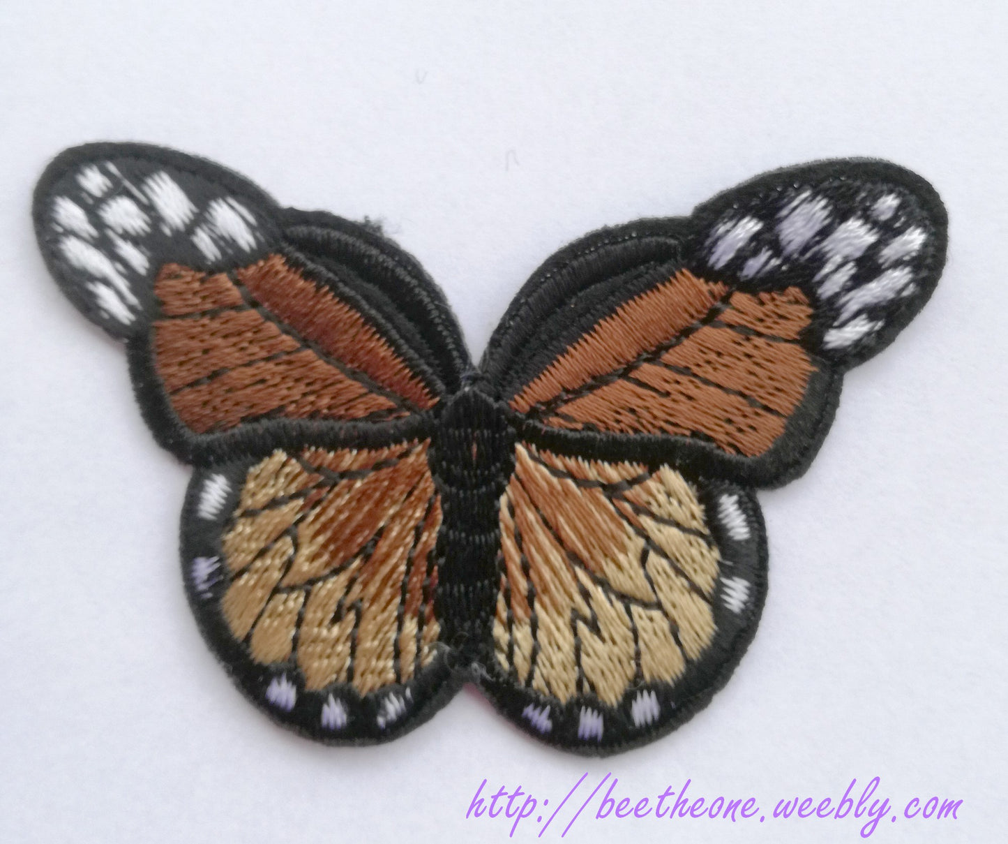 Applique écusson patch thermocollant Papillon monarque dégradé (à coudre ou repasser) - 2 tailles - 12 coloris