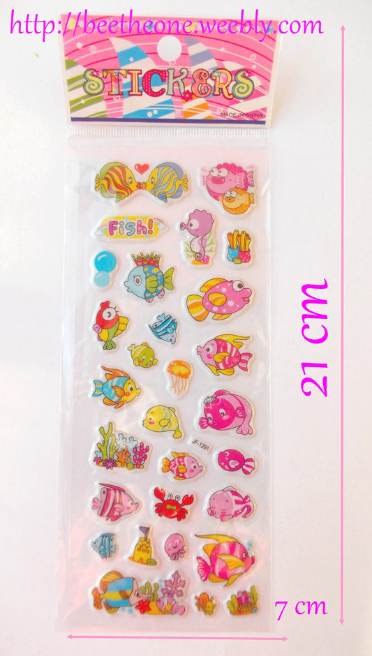 Stickers "Poissons-globe et cie"